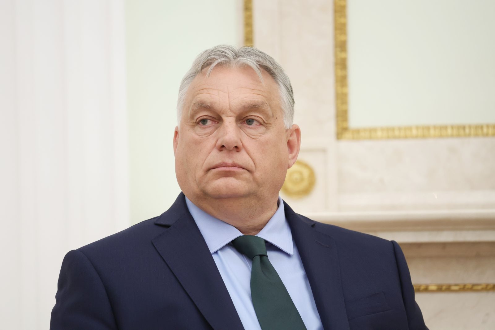 epa11458740 Hungarian Prime Minister Viktor Orban looks on prior to a meeting with Russian President Putin at the Kremlin, in Moscow, Russia, 05 July 2024. Orban arrived in Moscow on a one-day working visit.  EPA/VALERIY SHARIFULIN/SPUTNIK/KREMLIN / POOL MANDATORY CREDIT