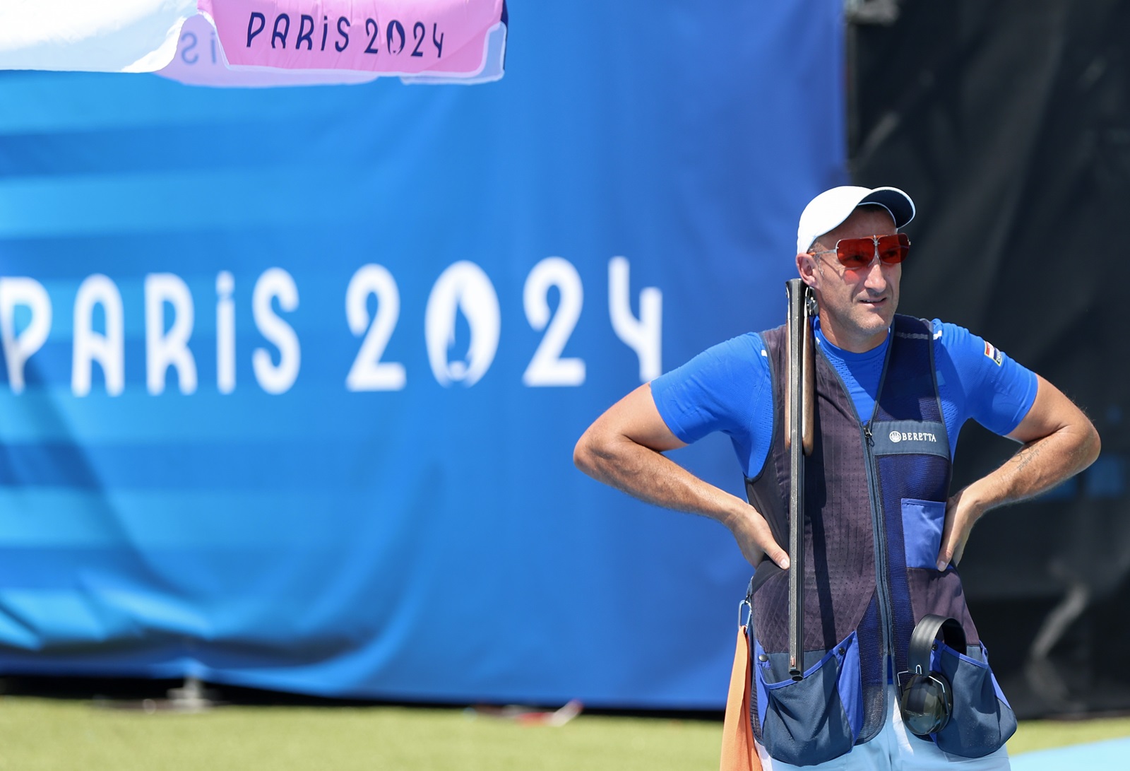 Chateauroux, 29.07.2024 - Hrvatski strijelac Giovanni Cernogoraz tijekom natjecanja u trapu na Olimpijskim igrama Pariz 2024.
foto HINA/ Damir SENČAR/ ds