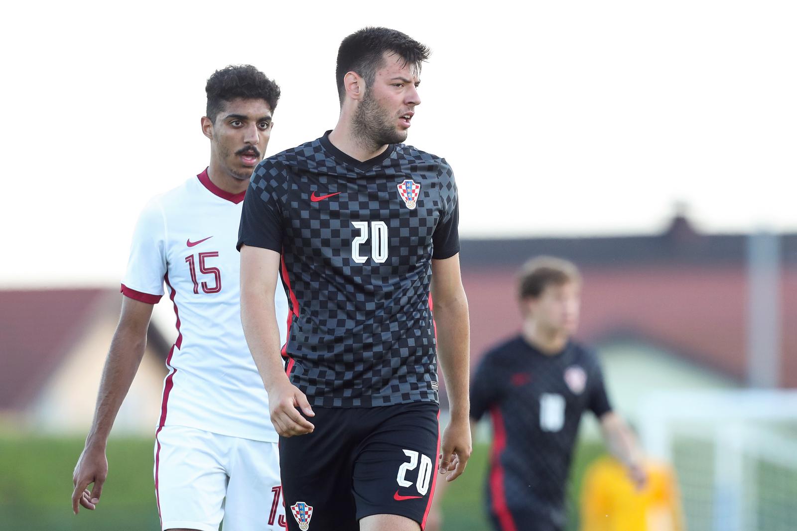 04.06.2021., Gradski stadin, Velika Gorica - Prijateljska nogometna utakmica U-20, Hrvatska - Katar. Roko BaturinarPhoto: Luka Stanzl/PIXSELL