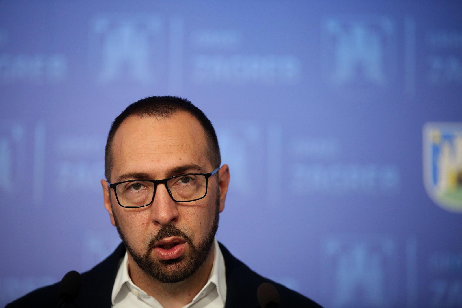 04.06.2024., Zagreb - Gradonacelnik Grada Zagreba Tomislav Tomasevic na konferenciji za medije u Gradskoj upravi. Photo: Zeljko Hladika/PIXSELL