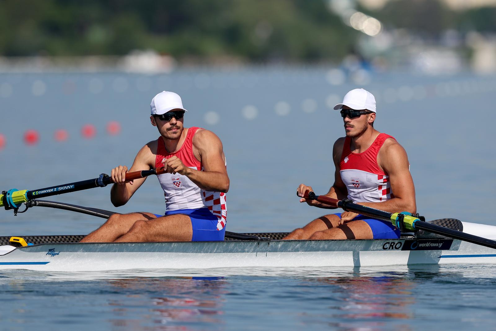 05.05.2023., Zagreb, SRC Jarun - Svjetski veslački kup 2023. Patrik Loncaric, Anton Loncaric, dvojac bez kormilara, Hrvatska. Photo: Igor Kralj/PIXSELL