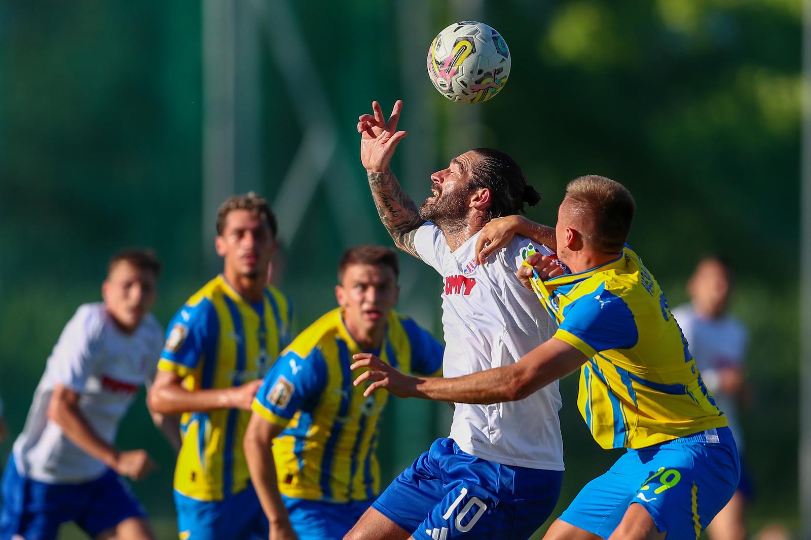 06.07.2024.,  Bled - Prijateljska utakmica Sahtar Donjeck - Hajduk na tereneu NK Triglav Kranj u Sloveniji. Marko Livaja. Photo: Matija Habljak/PIXSELL