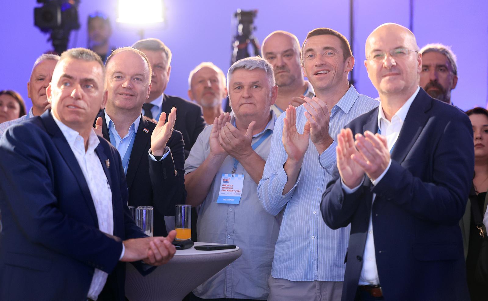 09.06.2024., Hotel International, Zagreb - Docek rezultata izbora za Europski parlament u stozeru Domovinskog pokreta. Photo: Marko Prpic/PIXSELL