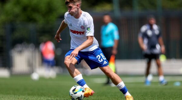 09.07.2024., Radomlje, Slovenija - Pripremna nogometna utakmica, Rukh Lavov - HNK Hajduk. Roko Brajkovic Photo: Igor Kralj/PIXSELL