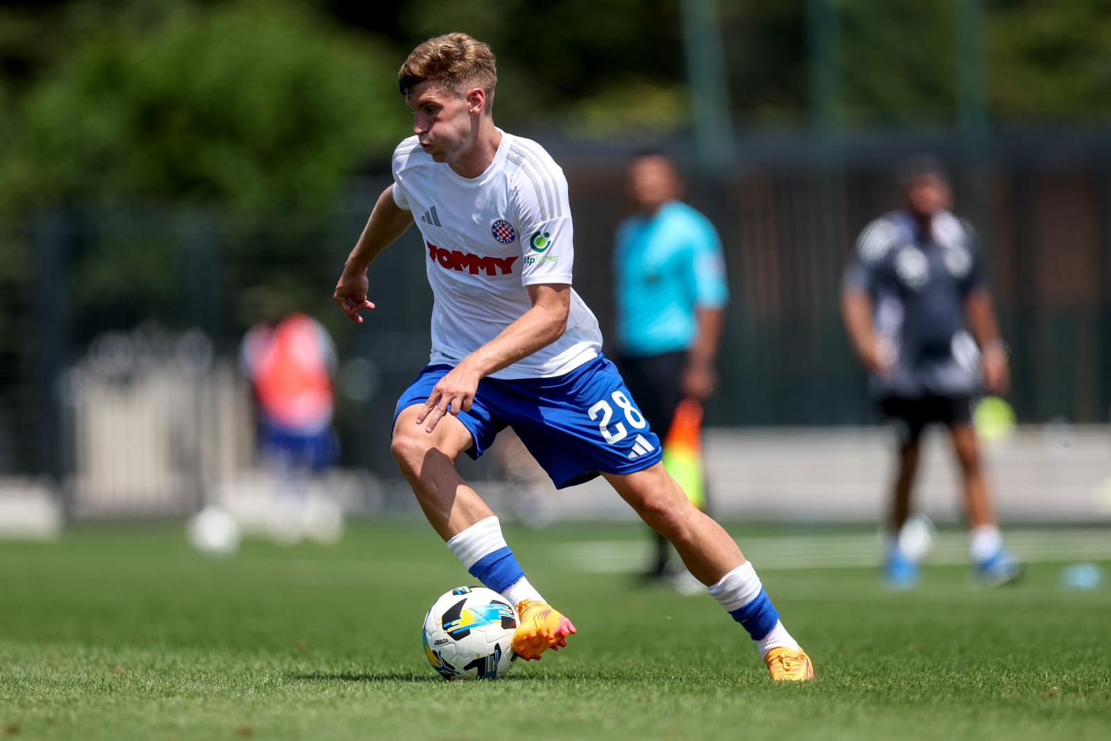 09.07.2024., Radomlje, Slovenija - Pripremna nogometna utakmica, Rukh Lavov - HNK Hajduk. Roko Brajkovic Photo: Igor Kralj/PIXSELL