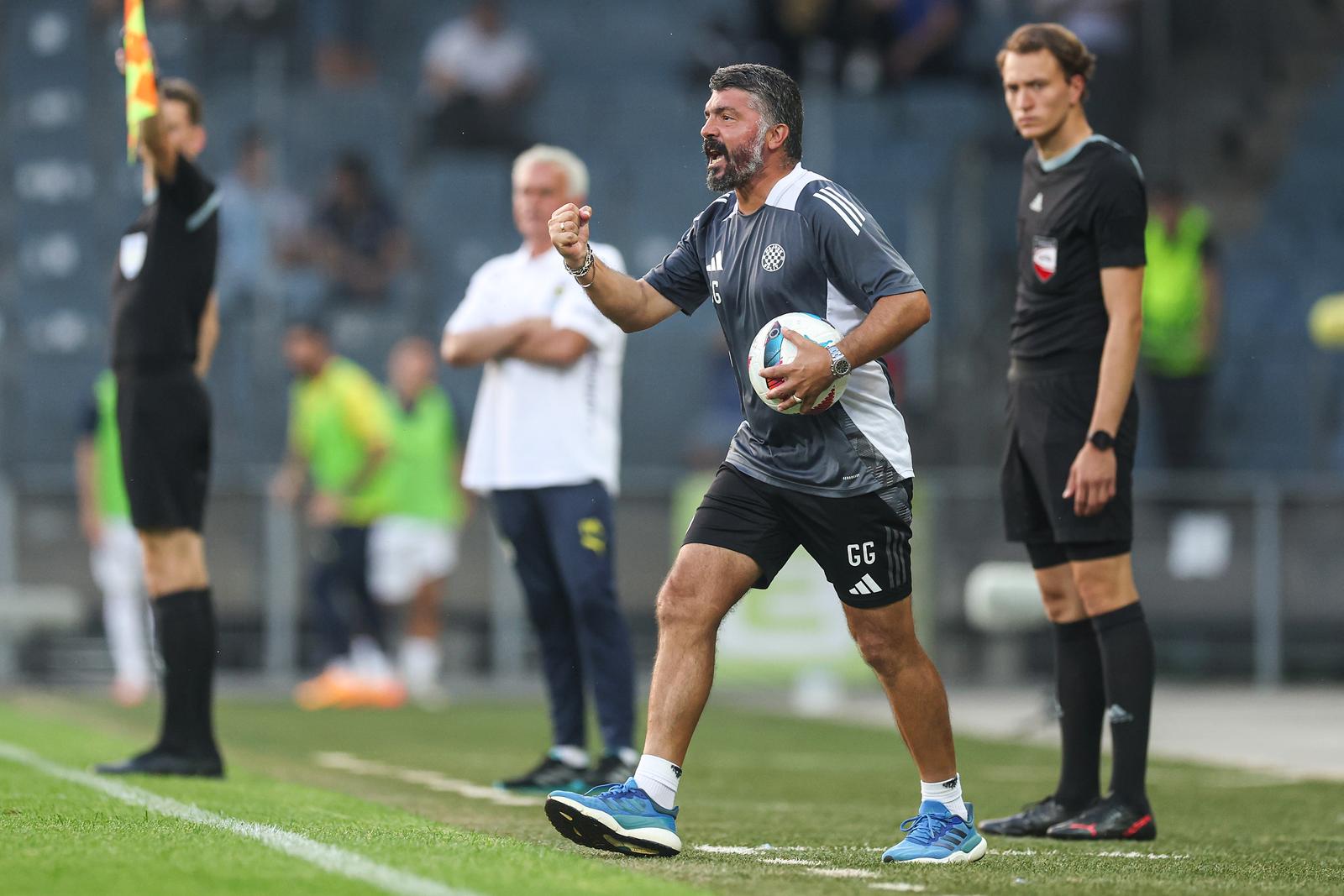 10.07.2024., Merkur Arena, Graz, Austrija - Prijateljska nogometna utakmica HNK Hajduk - Fenerbahce. Trener HNK Hajduk Gennaro Gattuso. Photo: Luka stanzl/PIXSELL