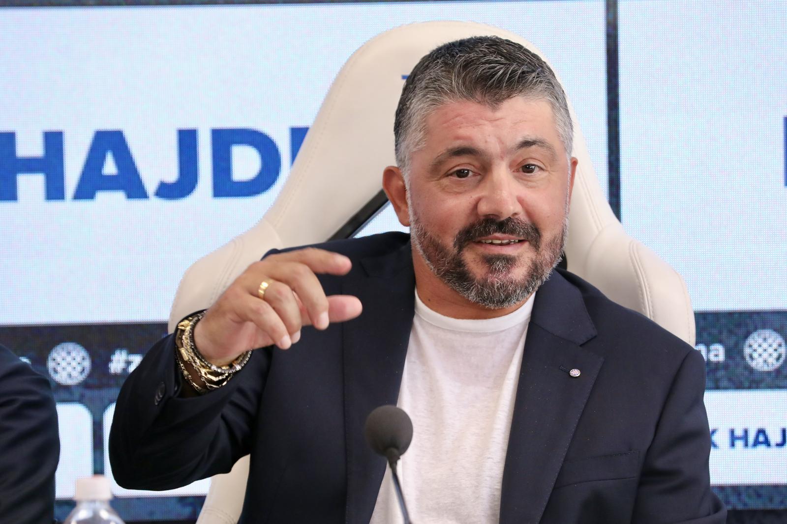 18.06.2024., Split - Na konferenciji za medije predstavljen novi trener Hajduka. novi trener Hajduka Gennaro Gattuso. Photo: Ivo Cagalj/PIXSELL