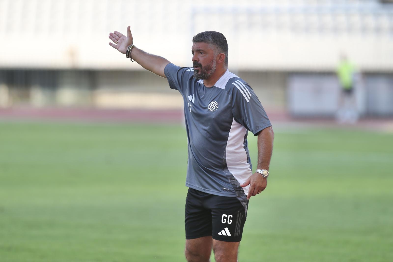 18.07.2024., Split - Prijateljska utakmica izmedju Hajduka i Sirokog Brijega na stadionu Poljud. trener Hajduka Gennaro Gattuso Photo: Ivo Cagalj/PIXSELL