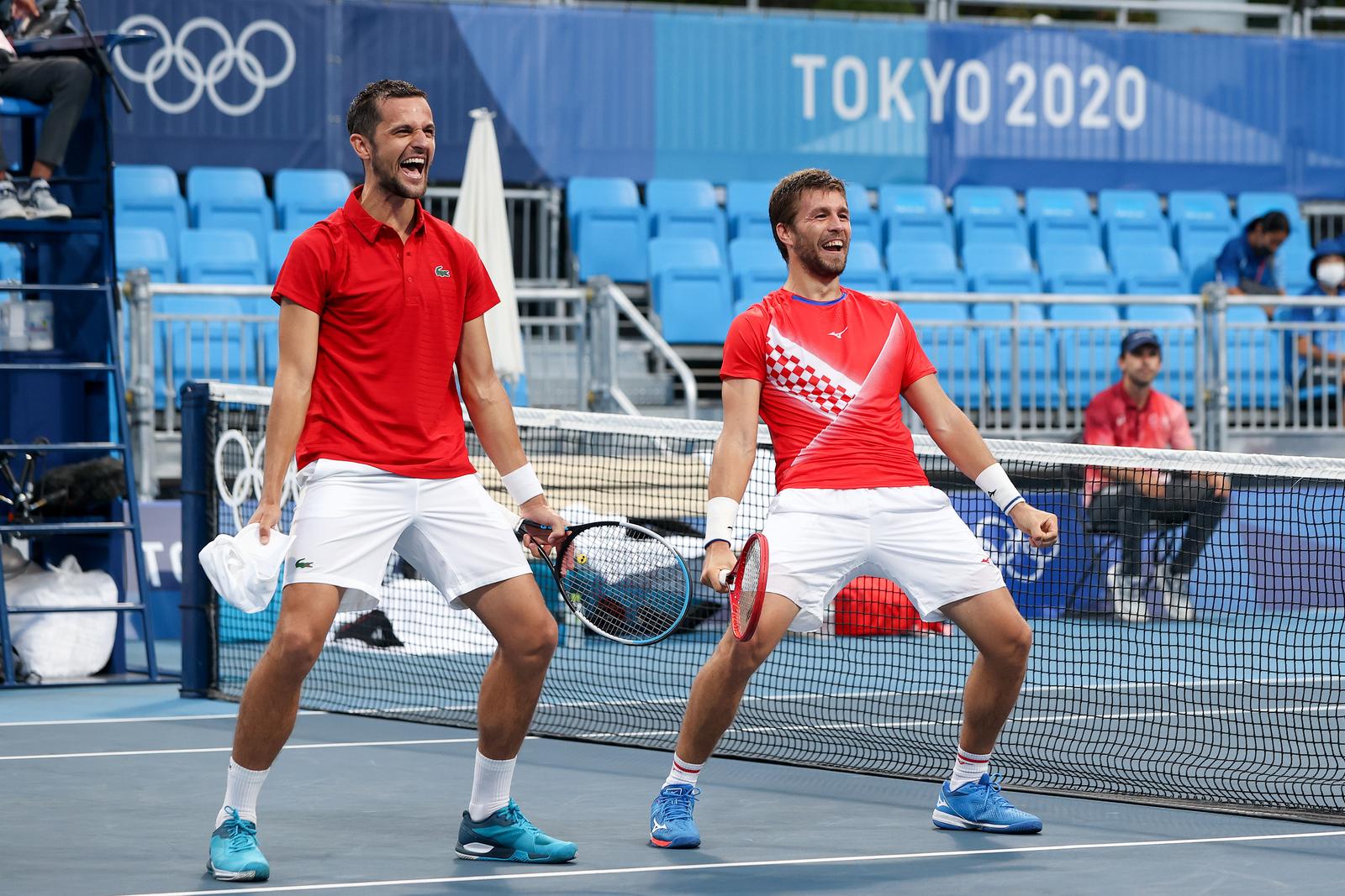 29.07.2021., Japan, Tokio - Olimpijske igre Tokio 2020. Ariake Tennis Park, polufinale muskih parova, Nikola Mektic i Mate Pavic, Hrvatska - Austin Krajicek i Tennys Sandgren, SAD. TOP 2021 Photo: Igor Kralj/PIXSELL