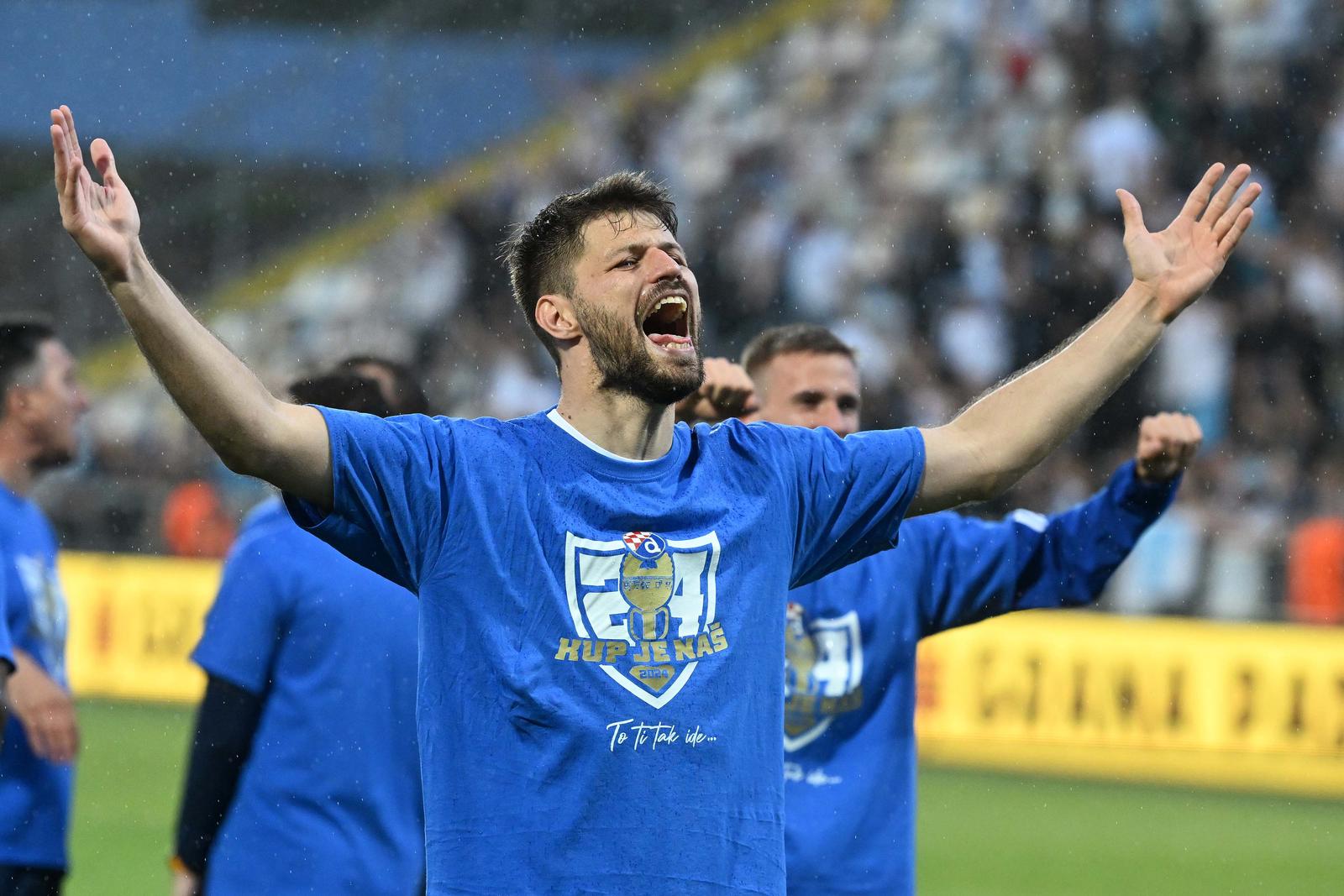 22.05.2024., stadion Rujevica, Rijeka - Uzvratna utakmica finala SuperSport Hrvatskog nogometnog kupa, HNK Rijeka - GNK Dinamo. Bruno Petkovic Photo: Photo: Marko Lukunic/PIXSELL