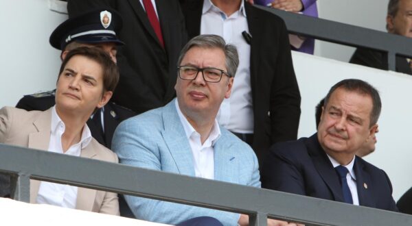 23, June, 2024, Belgrade - The central ceremony marking the Day of the Ministry of Internal Affairs and the Day of the Police was held in the Makis Education Center. Ana Brnabic, Aleksandar Vucic, Ivica Dacic. Photo: M.K./ATAImages

23, jun, 2024, Beograd - Centralna svecanost povodom  obelezavanja Dana Ministarstva unutrasnjih poslova i Dana policije odrzana je u Nastavnom centru Makis. Photo: M.K./ATAImages Photo: M.K./ATAImages/PIXSELL