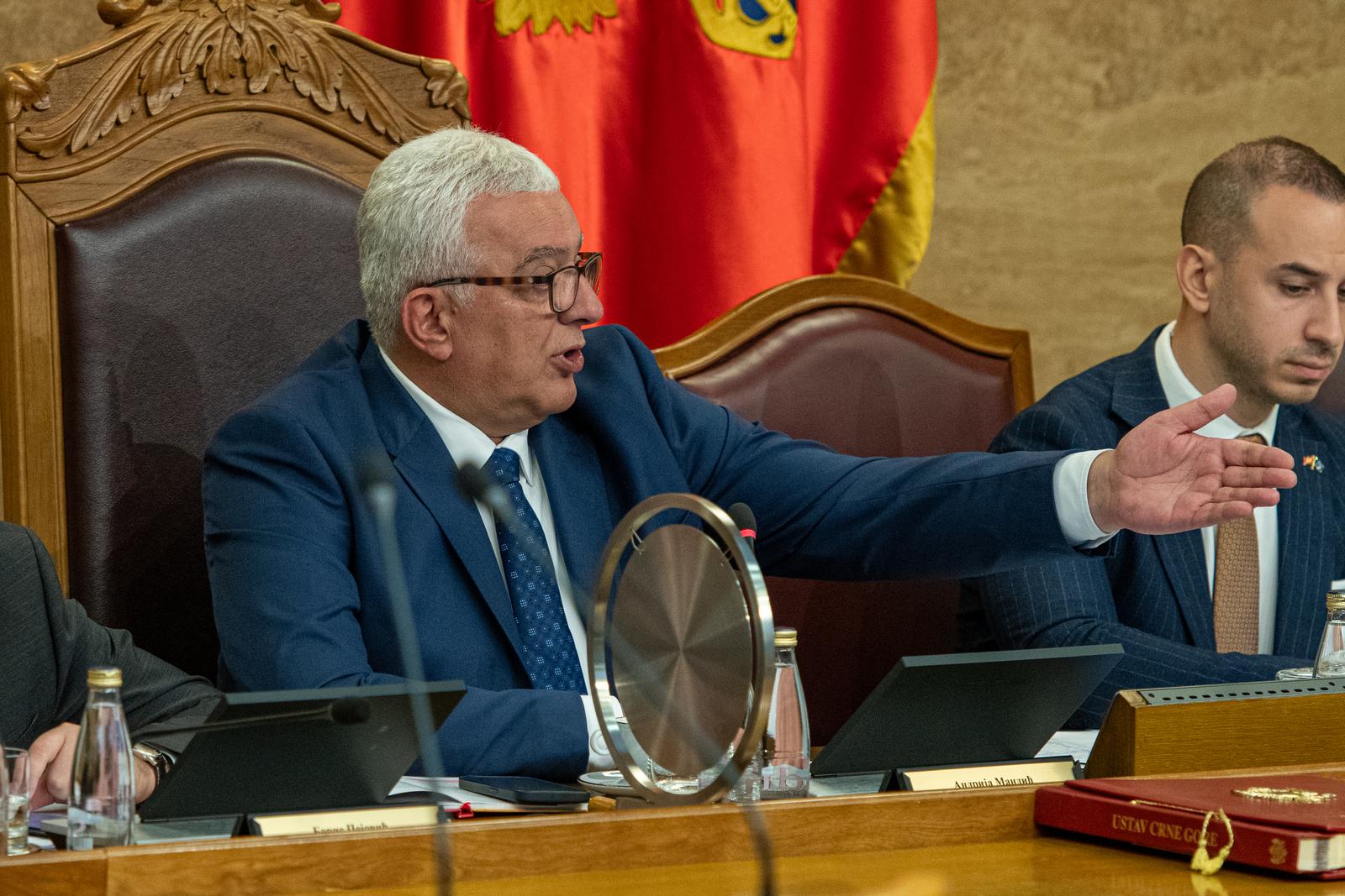 23, July, 2024, Podgorica - The session of the Assembly of Montenegro is in progress, where the reconstruction of the 44th Government of Montenegro is being discussed. Andrija Mandic. Photo: R.R./ATAImages

23, jul, 2024, Podgorica - U toku je sednica Skupstine Crne Gore na kojoj se raspravlja o rekonstrukciji 44. Vlade Crne Gore. Photo: R.R./ATAImages Photo: R.R./ATAImages/PIXSELL