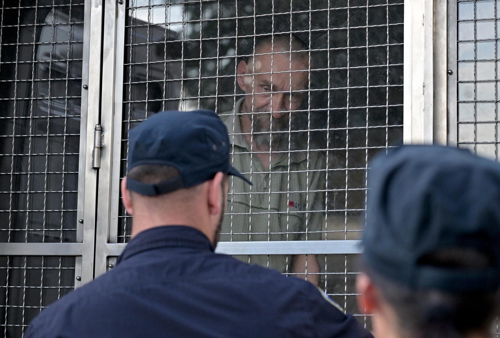 23.07.2024., Bjelovar - Privodjenje optuzenog za ubojstvo sest osoba u Domu za starije i nemocne u Daruvaru. Photo: Neva Zganec/PIXSELL