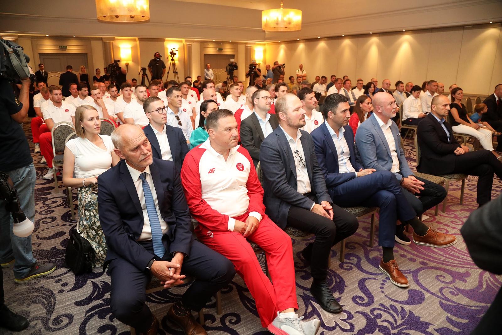 23.07.2024.,Zagreb - U hotelu Sheraton odrzan je svecani ispracaj hrvatskih sportasica i sportasa na Olimpijske igre u Parizu Photo: Zeljko Hladika/PIXSELL