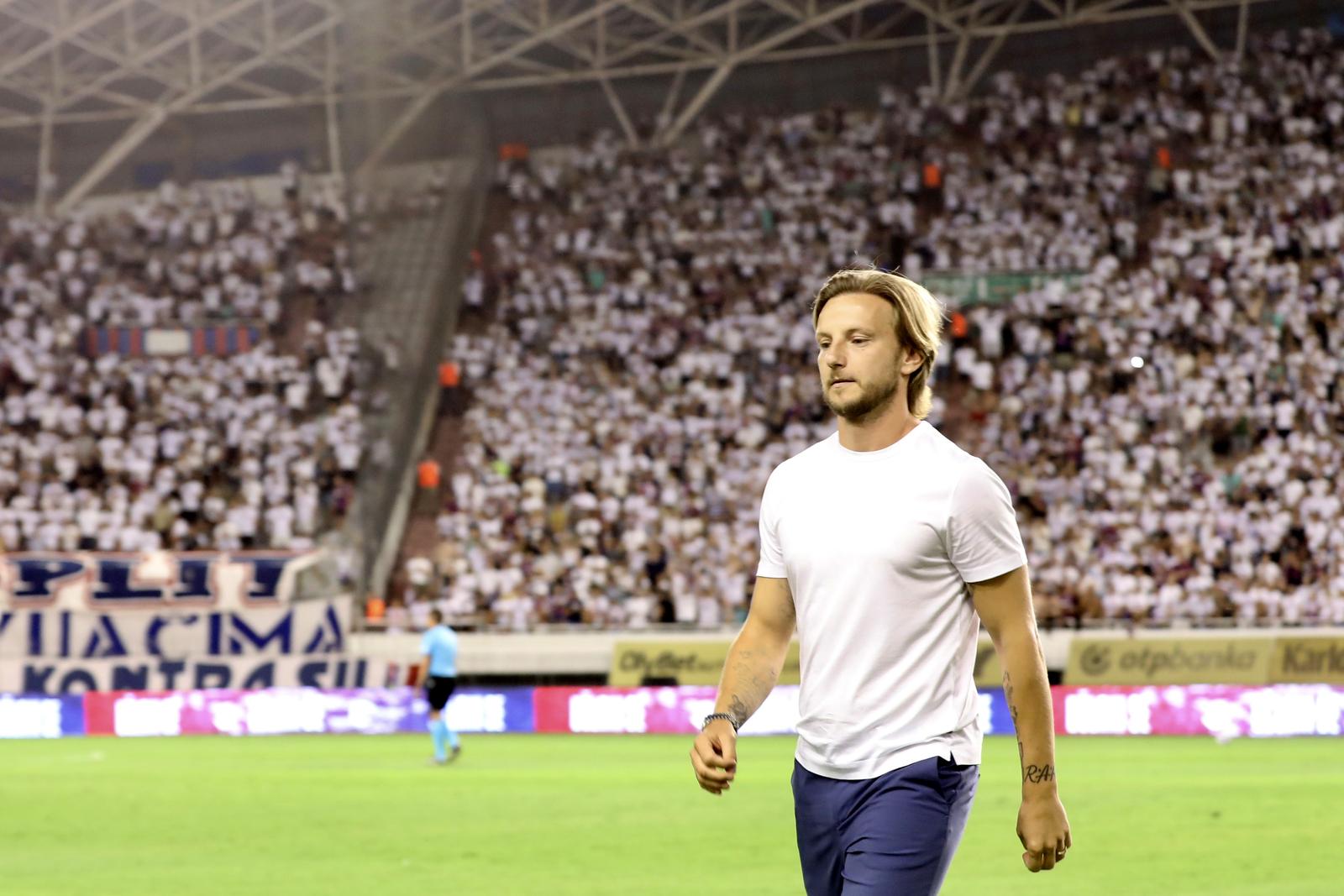 25.07.2024., Split - Prva utakmica drugog pretkola Konferencijske Lige: HNK Hajduk - HB Torshavn.Ivan Rakitic pred nacijacima. Photo: Ivo Cagalj/PIXSELL