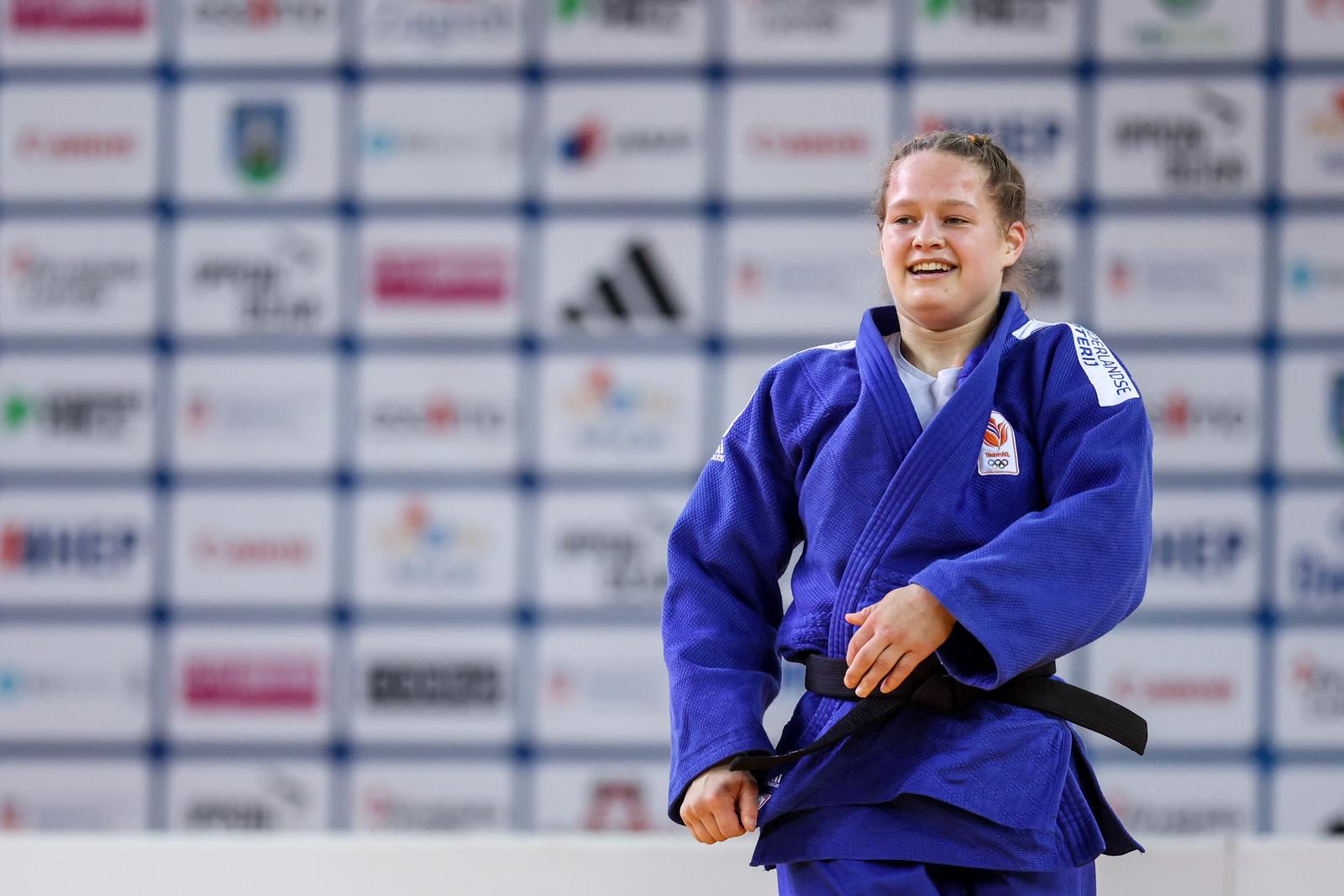 26.04.2024., Arena Zagreb, Zagreb - Europsko seniorsko prvenstvo u judu Zagreb 2024. Zene -63kg, polufinale, Katarina Kristo, Hrvatska Photo: Igor Kralj/PIXSELL