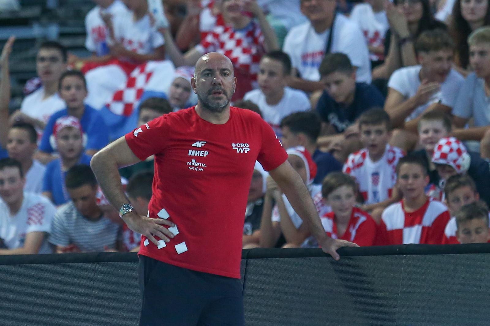 30.06.2024., Vanjski bazeni Mladost, Zagreb - Prijateljska vaterpolo utakmica Hrvatska - Madjarska. Izbornik Hrvatske Ivica Tucak. Photo: Luka Batelic/PIXSELL