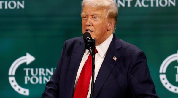 Republican presidential nominee and former U.S. President Donald Trump speaks at Turning Point Action's The Believers Summit 2024 in West Palm Beach, Florida, U.S., July 26, 2024. REUTERS/Marco Bello Photo: MARCO BELLO/REUTERS