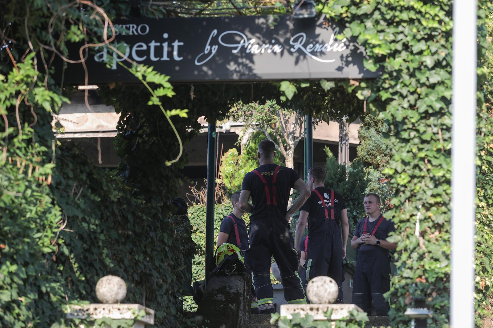 11.07.2024., Zagreb - Oko 4 sata ujutro izbio je pozar u kojem je izgorio restoran Apetit u Jurijevskoj ulici. Photo: Tomislav Miletic/PIXSELL