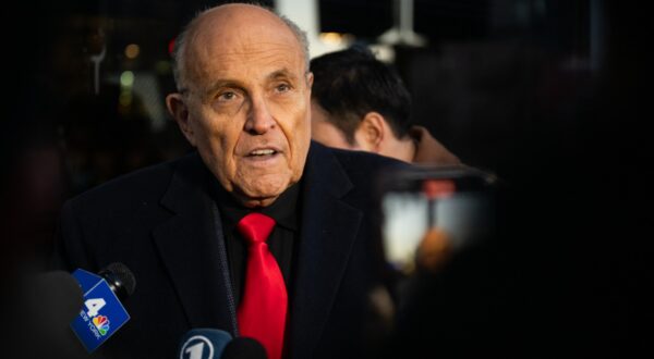 MANCHESTER, NEW HAMPSHIRE - JANUARY 21: Rudy Giuliani speaks to members of the media where Republican candidate Florida Gov. Ron DeSantis was scheduled to host a campaign event on January 21, 2024 in Manchester, New Hampshire. Gov. DeSantis has suspended his presidential campaign and is endorsing Republican candidate, former President Donald Trump.   Brandon Bell,Image: 839241867, License: Rights-managed, Restrictions: , Model Release: no, Credit line: Brandon Bell / Getty images / Profimedia