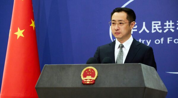 8644786 18.03.2024 Lin Jian, the new Chinese Foreign Ministry Spokesperson and Deputy Director General of the Department of Press, Communication and Public Diplomacy, talks to the media during a regular news conference, in Beijing, China.,Image: 858005006, License: Rights-managed, Restrictions: Editors' note: THIS IMAGE IS PROVIDED BY RUSSIAN STATE-OWNED AGENCY SPUTNIK., Model Release: no, Credit line: Anna Ratkoglo / Sputnik / Profimedia