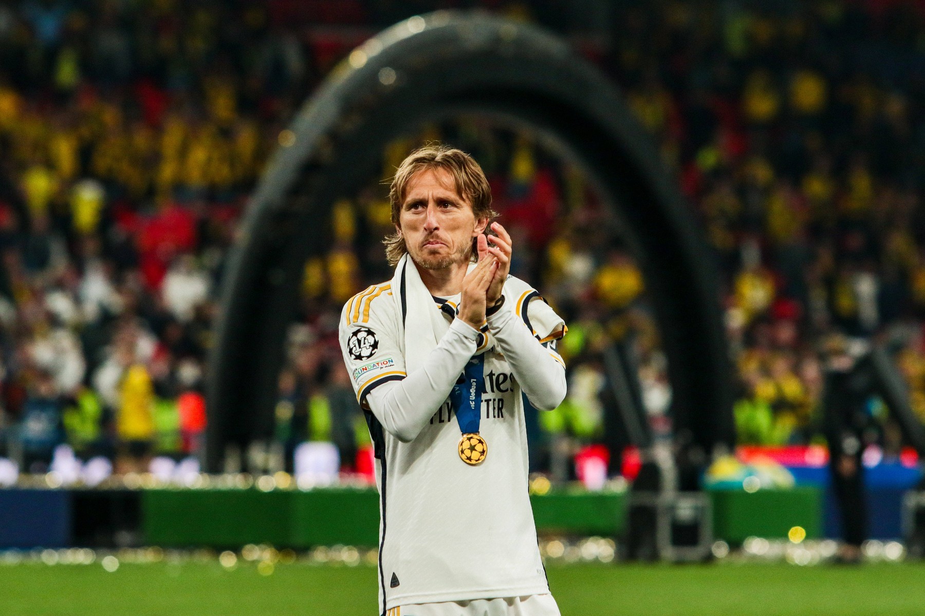 Luka Modric of Real Madrid during Final - Borussia Dortmund vs Real Madrid, UEFA Champions League football match in London, England, June 01 2024 Copyright: xRaffaelexConti/IPAxSportx/xipa-ax/xx IPA_46736891 IPA_Agency_IPA46736891,Image: 878253247, License: Rights-managed, Restrictions: PUBLICATIONxNOTxINxITA, Credit images as "Profimedia/ IMAGO", Model Release: no, Credit line: Raffaele Conti/IPA Sport / ipa-a / imago sportfotodienst / Profimedia