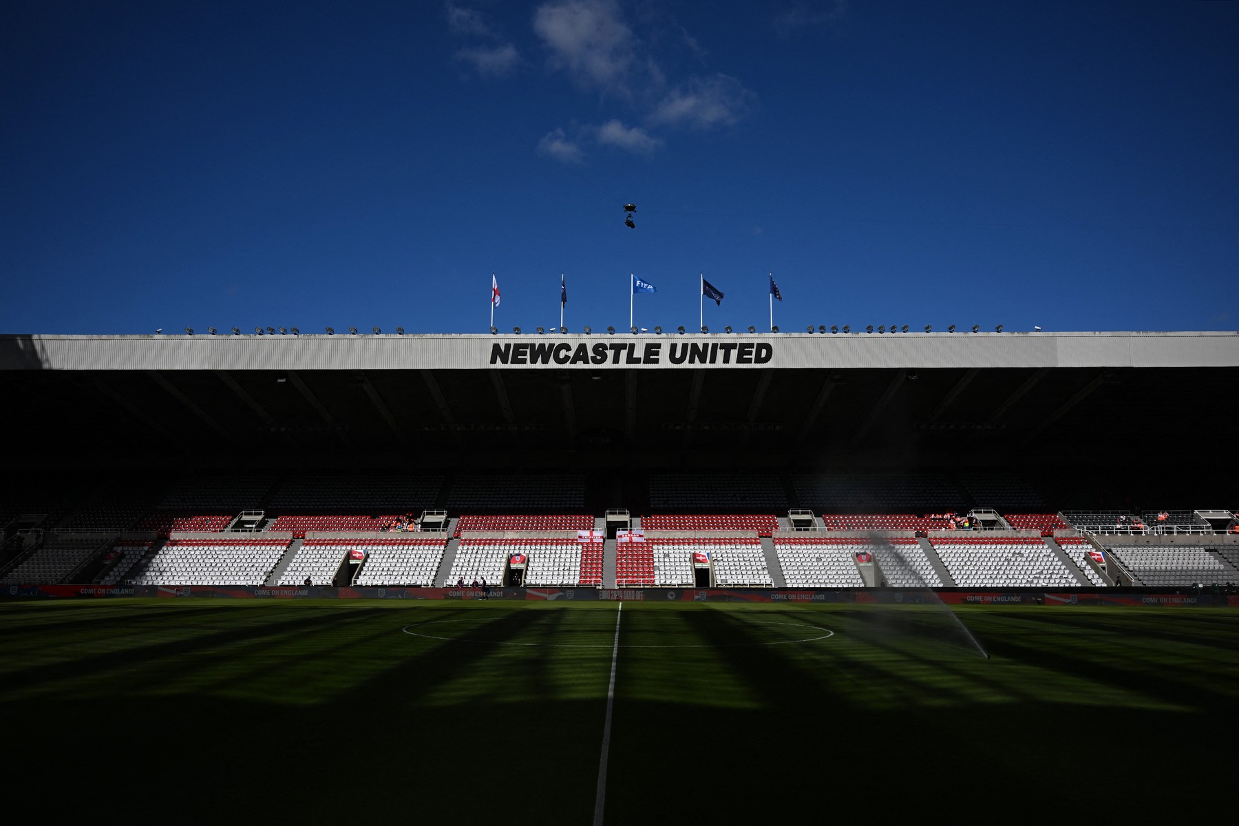 A general view of St James' Park stadium ahead of the International friendly football match between England and Bosnia-Herzegovina, in Newcastle-upon-Tyne, north east England on June 3, 2024.,Image: 878606305, License: Rights-managed, Restrictions: NOT FOR MARKETING OR ADVERTISING USE / RESTRICTED TO EDITORIAL USE, Model Release: no, Credit line: Paul ELLIS / AFP / Profimedia