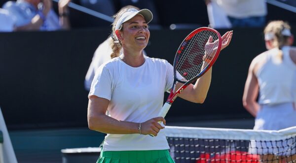 June 25, 2024, Bad Homburg, Hessen, Germany: Donna Vekic (CRO) celebrate the win during the BAD HOMBURG OPEN presented by SOLARWATTT- WTA500  - Womens Tennis,Image: 884685715, License: Rights-managed, Restrictions: , Model Release: no, Credit line: Mathias Schulz / Zuma Press / Profimedia