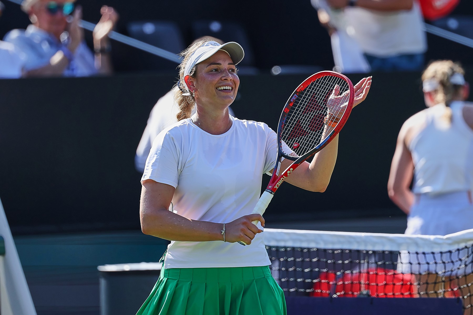 June 25, 2024, Bad Homburg, Hessen, Germany: Donna Vekic (CRO) celebrate the win during the BAD HOMBURG OPEN presented by SOLARWATTT- WTA500  - Womens Tennis,Image: 884685715, License: Rights-managed, Restrictions: , Model Release: no, Credit line: Mathias Schulz / Zuma Press / Profimedia