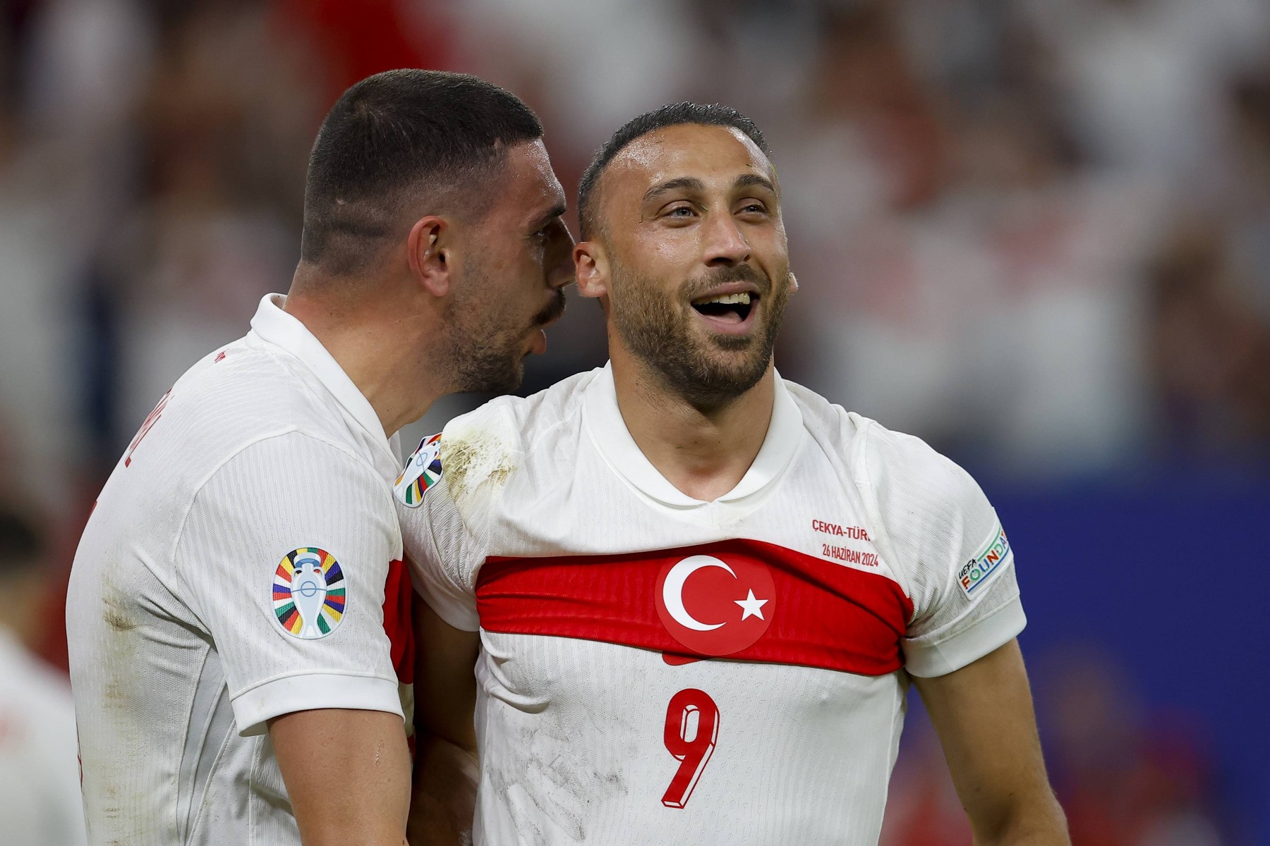 HAMBURG, Volksparkstadium ,26-06-2024 , European Football Championship Euro2024, Group stage match no.36 between Czechia and Turkiye, Turkiye player Cenk Tosun celebrating his goal 1-2 Czechia - Turkiye Euro2024 x25607102x Copyright:,Image: 885026089, License: Rights-managed, Restrictions: PUBLICATIONxNOTxINxNED, Credit images as "Profimedia/ IMAGO", Model Release: no, Credit line: IMAGO / imago sportfotodienst / Profimedia