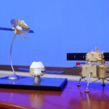 BEIJING, CHINA - JUNE 27: The model of Chang e-6 mission is display during the State Council Information Office SCIO press briefing on the Chang e 6 mission of China s lunar exploration program on June 27, 2024 in Beijing, China. Copyright: xVCGx 111504363154,Image: 885436480, License: Rights-managed, Restrictions: imago is entitled to issue a simple usage license at the time of provision. Personality and trademark rights as well as copyright laws regarding art-works shown must be observed. Commercial use at your own risk.;PUBLICATIONxNOTxINxCHN, Credit images as "Profimedia/ IMAGO", Model Release: no, Credit line: IMAGO / imago stock&people / Profimedia