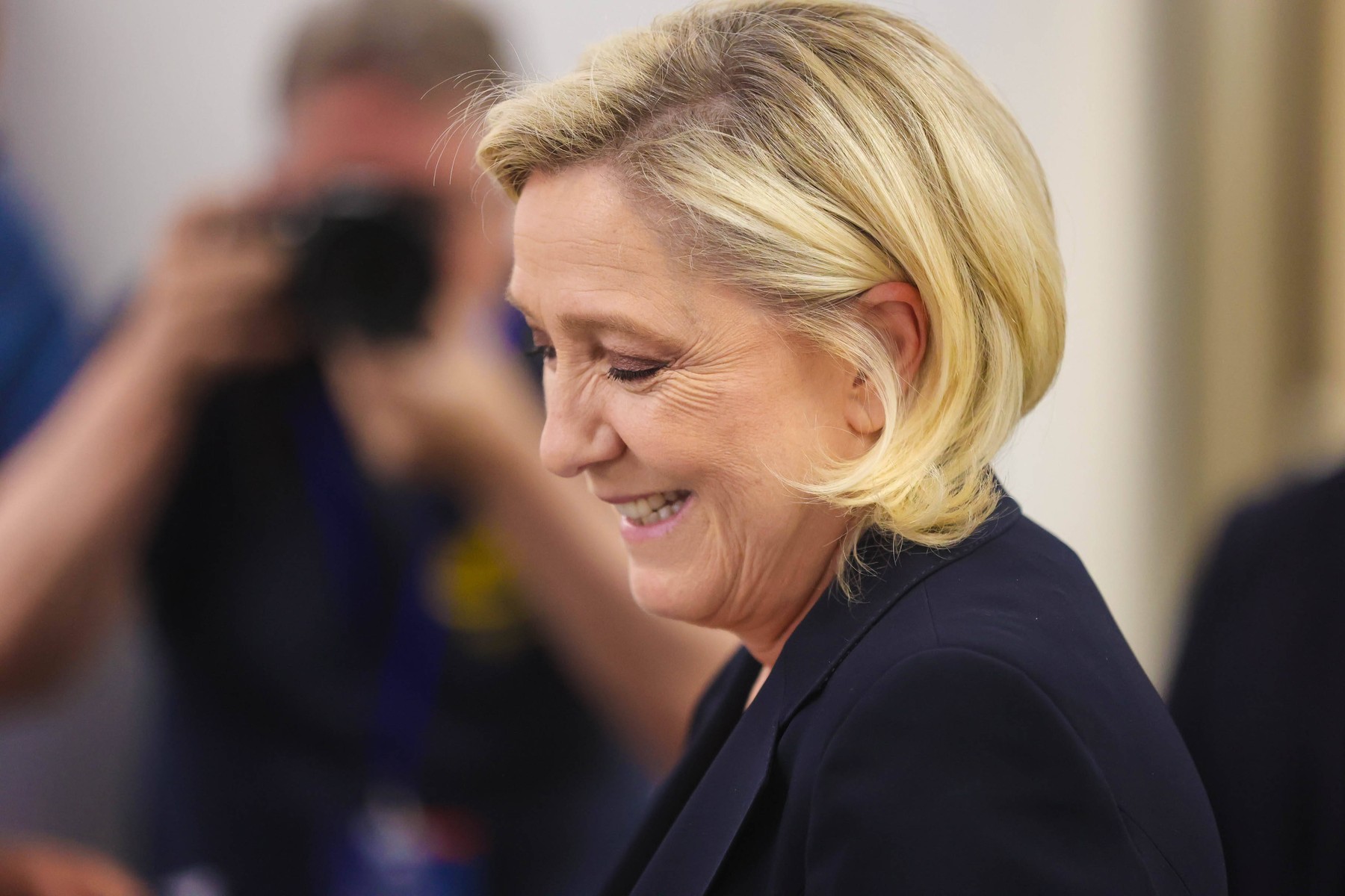 The outgoing deputy for Pas de Calais Marine le Pen (National Rally), voted in her stronghold in Henin Beaumont for the legislative elections, June 30, 2024//GREUEZFRANCOIS_1306.10252/Credit:FRANCOIS GREUEZ/SIPA/2406301302,Image: 885941048, License: Rights-managed, Restrictions: , Model Release: no, Credit line: FRANCOIS GREUEZ / Sipa Press / Profimedia