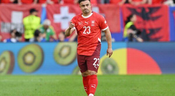 7/6/2024 - DUSSELDORF - Xherdan Shaqiri of Switzerland during the UEFA EURO 2024 quarter-final match between England and Switzerland at Dusseldorf Arena on July 6, 2024 in Dusseldorf, Germany. ANP | Hollandse Hoogte | GERRIT VAN COLOGNE /ANP/Sipa USA,Image: 887830293, License: Rights-managed, Restrictions: *** World Rights Except Belgium, France, Germany, The Netherlands, and the UK ***  BELOUT DEUOUT FRAOUT GBROUT NLDOUT, Model Release: no, Credit line: ANP / ddp USA / Profimedia