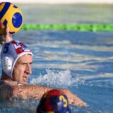 Maro Jokovic of Croatia in action during the Sardinia Cup water polo men match between Croatia (white caps) and Spain (blue caps) at piscina comunale in Alghero (Italy), July 6, 2024. Spain won 12-11 over Croatia./Sipa USA *** No Sales in France and Italy ***,Image: 888216219, License: Rights-managed, Restrictions: *** World Rights Except France and Italy *** FRAOUT ITAOUT, Model Release: no, Credit line: Insidefoto / ddp USA / Profimedia