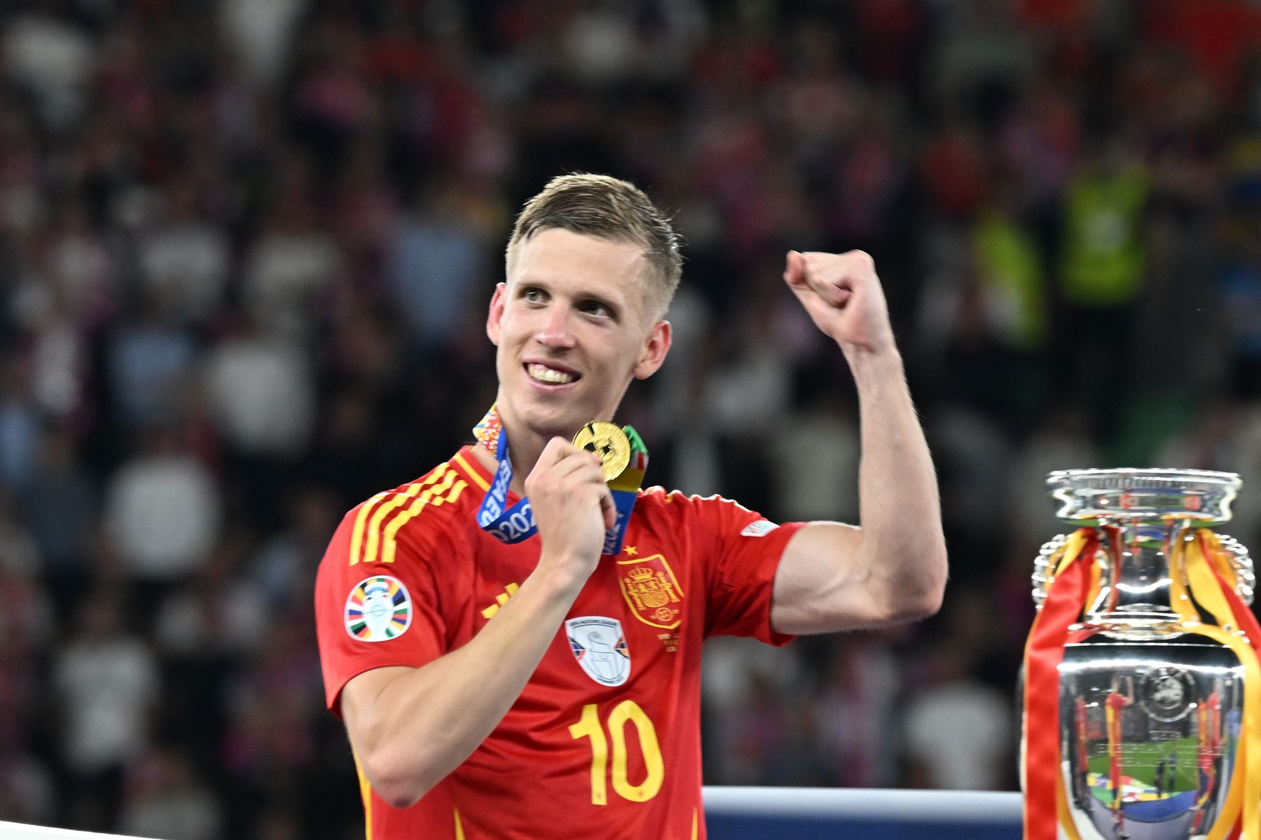 Dani Olmo (Spain)                          during the UEFA Euro Germany 2024  match between     Spain 2-1 England  at
Olympiastadion on July 14, 2024 inBerlin, Germany. (Photo by Maurizio Borsari/AFLO),Image: 889772644, License: Rights-managed, Restrictions: No third party sales, Model Release: no, Credit line: Maurizio Borsari / AFLO / Profimedia