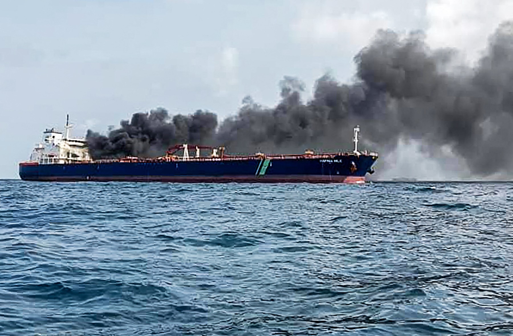 A handout photo taken and released by Malaysian Maritime Enforcement Agency on July 19, 2024 shows the Singapore-flagged tanker Hafnia Nile on fire in Tanjung Sedili, near Singapore. Singaporean authorities said two oil tankers caught fire off its coast and two crew members were airlifted to a hospital.,Image: 890765153, License: Rights-managed, Restrictions: RESTRICTED TO EDITORIAL USE - MANDATORY CREDIT AFP PHOTO / Malaysian Maritime Enforcement Agency - NO MARKETING - NO ADVERTISING CAMPAIGNS - DISTRIBUTED AS A SERVICE TO CLIENTS, ***
HANDOUT image or SOCIAL MEDIA IMAGE or FILMSTILL for EDITORIAL USE ONLY! * Please note: Fees charged by Profimedia are for the Profimedia's services only, and do not, nor are they intended to, convey to the user any ownership of Copyright or License in the material. Profimedia does not claim any ownership including but not limited to Copyright or License in the attached material. By publishing this material you (the user) expressly agree to indemnify and to hold Profimedia and its directors, shareholders and employees harmless from any loss, claims, damages, demands, expenses (including legal fees), or any causes of action or allegation against Profimedia arising out of or connected in any way with publication of the material. Profimedia does not claim any copyright or license in the attached materials. Any downloading fees charged by Profimedia are for Profimedia's services only. * Handling Fee Only 
***, Model Release: no, Credit line: Handout / AFP / Profimedia