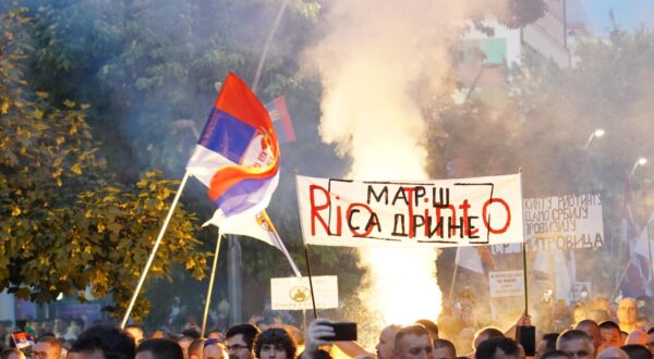 29, July, 2024, Sabac - A rally "Stop Rio Tintu" was held on the plateau in front of the Post Office, in the sandy area of ​​the town of Sabac. Photo: Antonio Ahel/ATAImages

29, jul, 2024, Sabac - Na plato ispred Poste, u pesackoj zoni grada Sabca odrzan je skup "Stop Rio Tintu". Photo: Antonio Ahel/ATAImages Photo: Antonio Ahel/ATA Images/PIXSELL