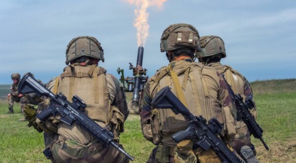 Following the invasion of Ukraine by Russia in 2022, NATO bolstered its presence on the Eastern flank of Europe to support allied countries in case the conflict spilled over their borders. In Romania, France leads the forces of the North Atlantic Treaty Organization under the name of Mission Eagle. On April 17, 2024, a joint artillery firing exercise involving French forces and the Romanian army took place on a military range near the Black Sea and the Danube, a few kilometers from Ukraine and the Republic of Moldova. On the Romanian side, 120mm mortars were in action, while on the French side, two CAESAR self-propelled guns fired their 155mm barrels, accompanied by a battery of two 120mm mortars.//TIRATJEANCHRISTIAN_sipa.11852/Credit:Jean-Christian Tirat/SIPA/2404191052,Image: 866119709, License: Rights-managed, Restrictions: , Model Release: no, Credit line: Jean-Christian Tirat / Sipa Press / Profimedia