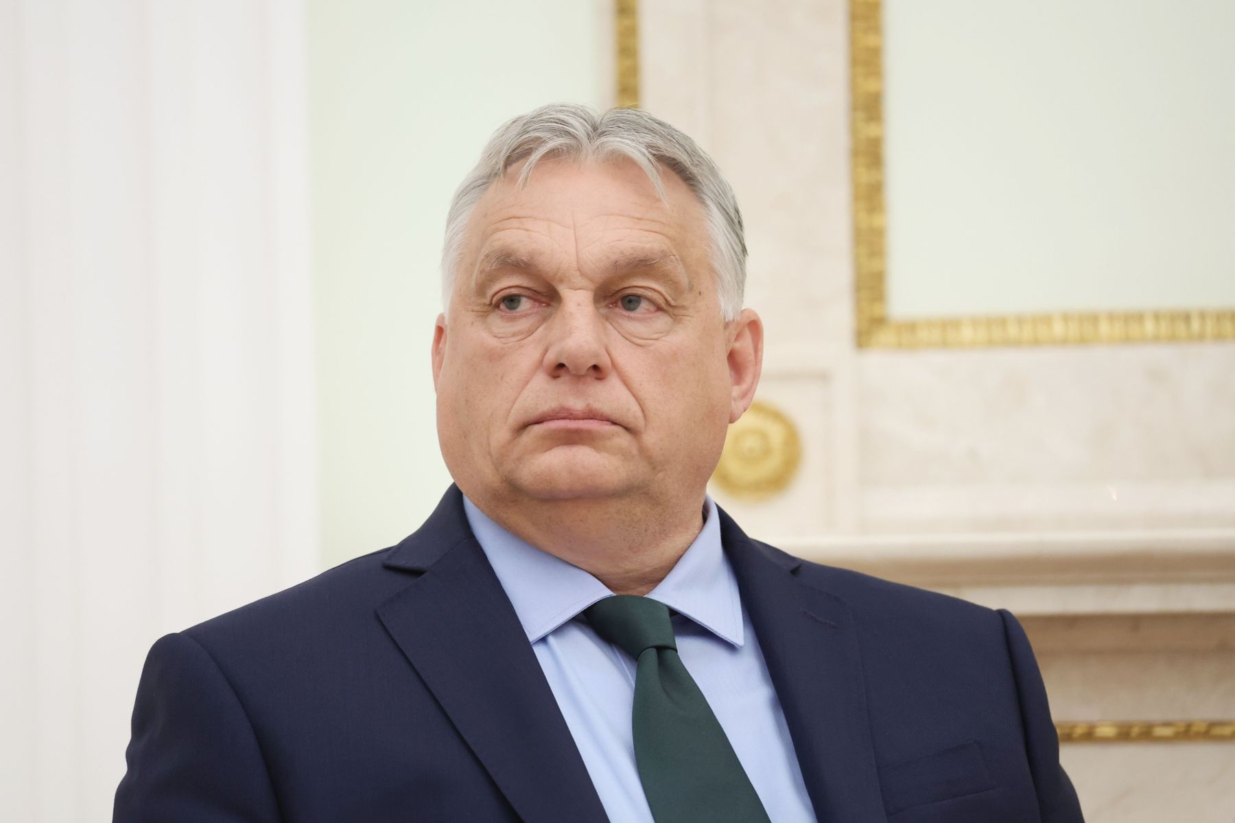 epa11458740 Hungarian Prime Minister Viktor Orban looks on prior to a meeting with Russian President Putin at the Kremlin, in Moscow, Russia, 05 July 2024. Orban arrived in Moscow on a one-day working visit.  EPA/VALERIY SHARIFULIN/SPUTNIK/KREMLIN / POOL MANDATORY CREDIT