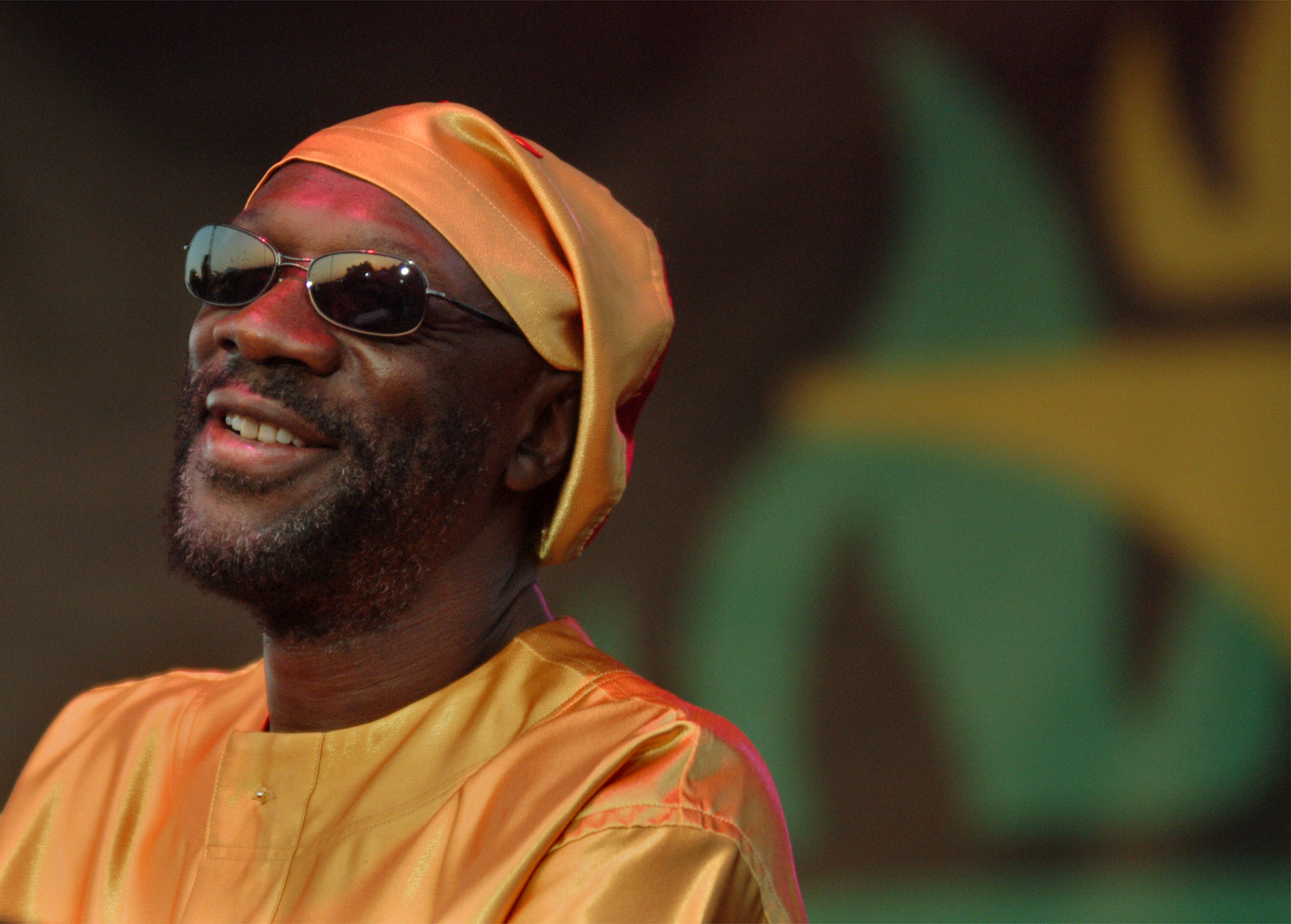 Isaac Hayes performs on Wednesday, Aug. 28, 2002 at the Michigan State Fair in Detroit.  The fair ends on Labor Day with a performance by native Detroit rocker Alice Cooper.  Hayes has become famous to a new generation of fans as the voice of "Chef" on the animated television series "South Park." (AP Photo/Paul Warner)