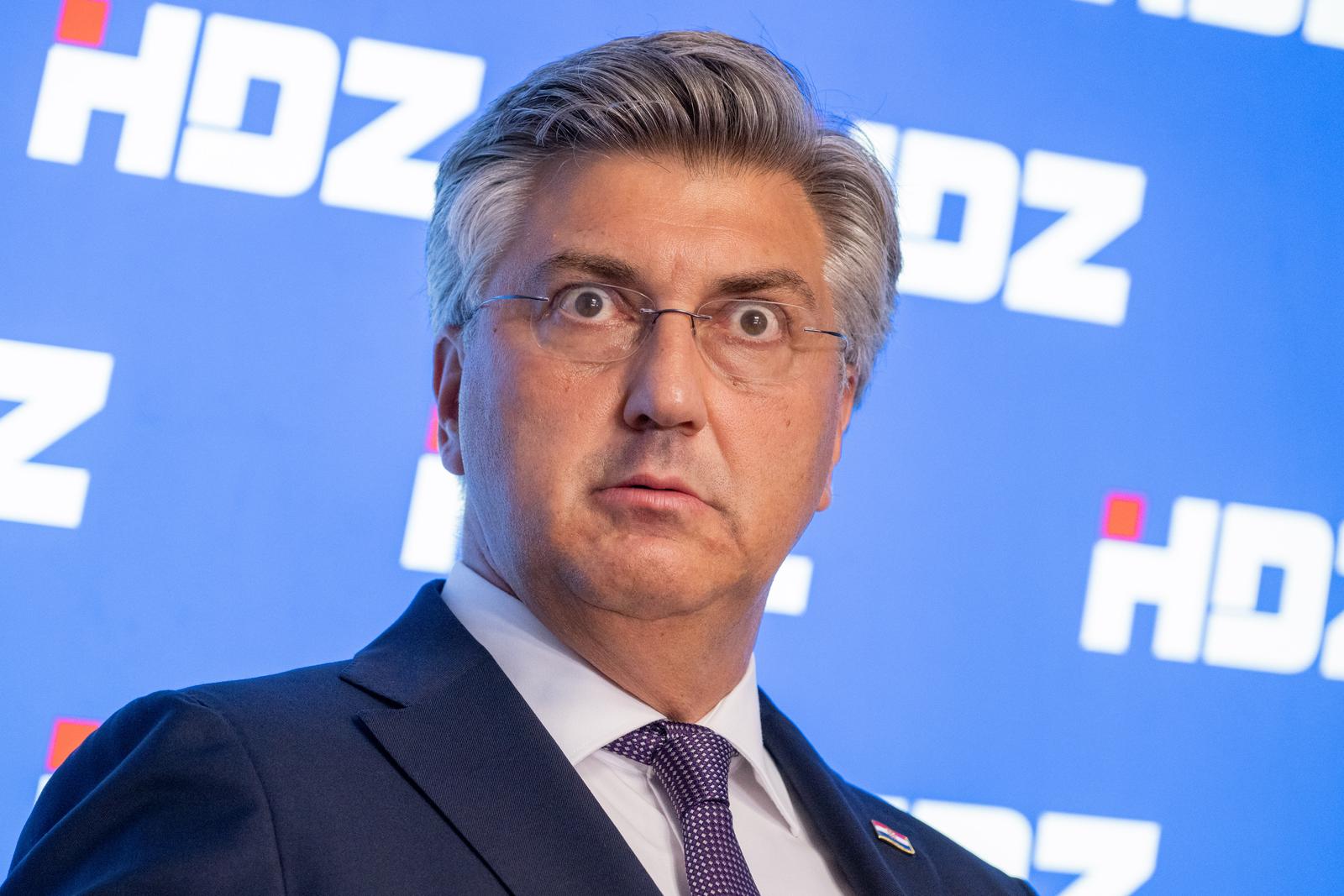 27.08.2024., Zagreb - Premijer Andrej Plenkovic dao je izjavu za medije nakon sjednice sireg Predsjednistva stranke. Photo: Neva Zganec/PIXSELL