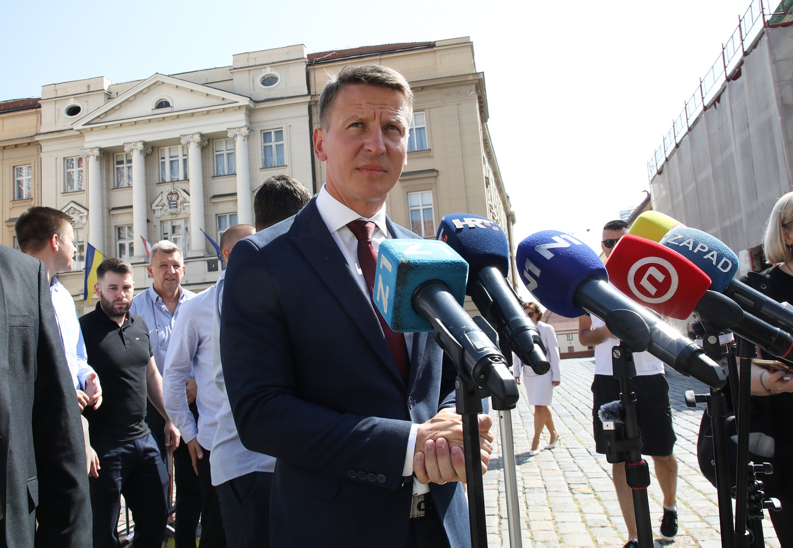 Zagreb, 24.08.2024. - Saborski zastupnik Dario Zurovec održao je konferenciju za medije na kojoj je službeno objavio da izlazi iz stranke Fokusa. Na fotografiji Dario Zurovec.
foto HINA/ Admir BULJUBAŠIĆ/ abu