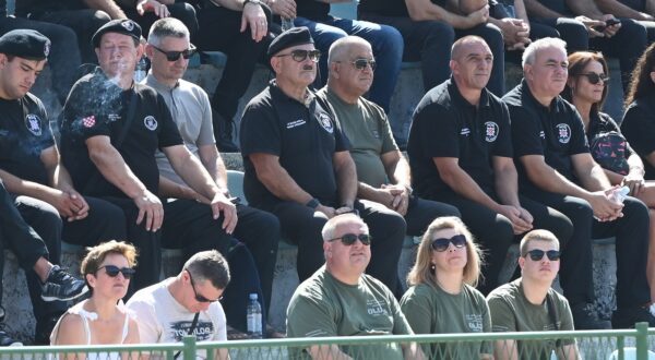 Knin, 05.08.2024 - Sredinja proslava Dana pobjede i domovinske zahvalnosti i Dana hrvatskih branitelja te 29. obljetnice vojno-redarstvene operacije Oluja ina stadionu NK Dinara u Kninu.foto HINA/ Mario STRMOTIÆ/ ik