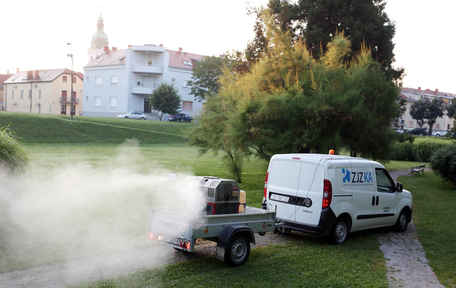 23.07.2019., Karlovac - Zavod za javno zdravstvo Karlovacke zupanije zapoceo je trecu po redu adulticidnu akciju suzbijanja odraslih komaraca ULV postupkom hladnog orosavanja. Akcija ce se provoditi tri dana u ranojutarnjim satima. Photo: Kristina Stedul Fabac/PIXSELL