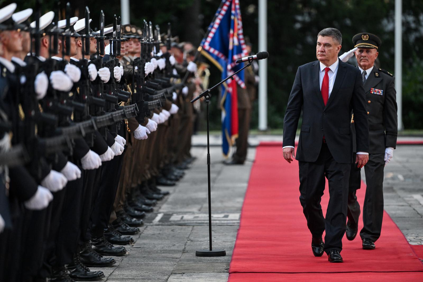 02.08.2024., Zagreb - Predsjednik Republike i vrhovni zapovjednik Oruzanih snaga Republike Hrvatske Zoran Milanovic upriicio je  svecani prijem povodom obiljezavanja Dana pobjede i domovinske zahvalnosti i Dana hrvatskih branitelja te 29. obljetnice VRO Oluja.  Photo: Josip Regovic/PIXSELL