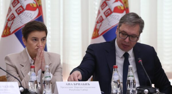 04, April, 2024, Belgrade -The President of the Republic of Serbia Aleksandar Vucic attended the extraordinary session of the Government of the Republic of Serbia held in the Palace of Serbia. Ana Brnabic, Aleksandar Vucic. Photo: F.S./ATAImages

04, april, 2024, Beograd - Predsednik Republike Srbije Aleksandar Vucic prisustvovao je vanrednoj sednici Vlade Republike Srbije odrzanoj u Palati Srbije. Photo: F.S./ATAImages Photo: F.S./ATAImages/PIXSELL