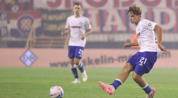 04.08.2024., Split - stadion Poljud - SuperSport HNL, 01. kolo, HNK Hajduk - NK Slaven Belupo. Rokas Pukstas Photo: Sime Zelic/PIXSELL