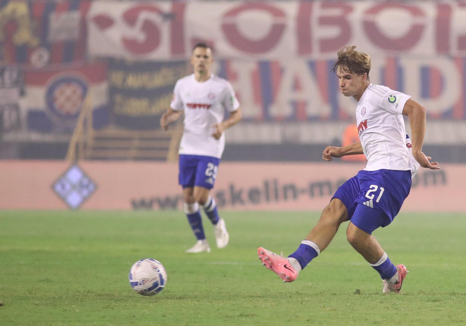 04.08.2024., Split - stadion Poljud - SuperSport HNL, 01. kolo, HNK Hajduk - NK Slaven Belupo. Rokas Pukstas Photo: Sime Zelic/PIXSELL