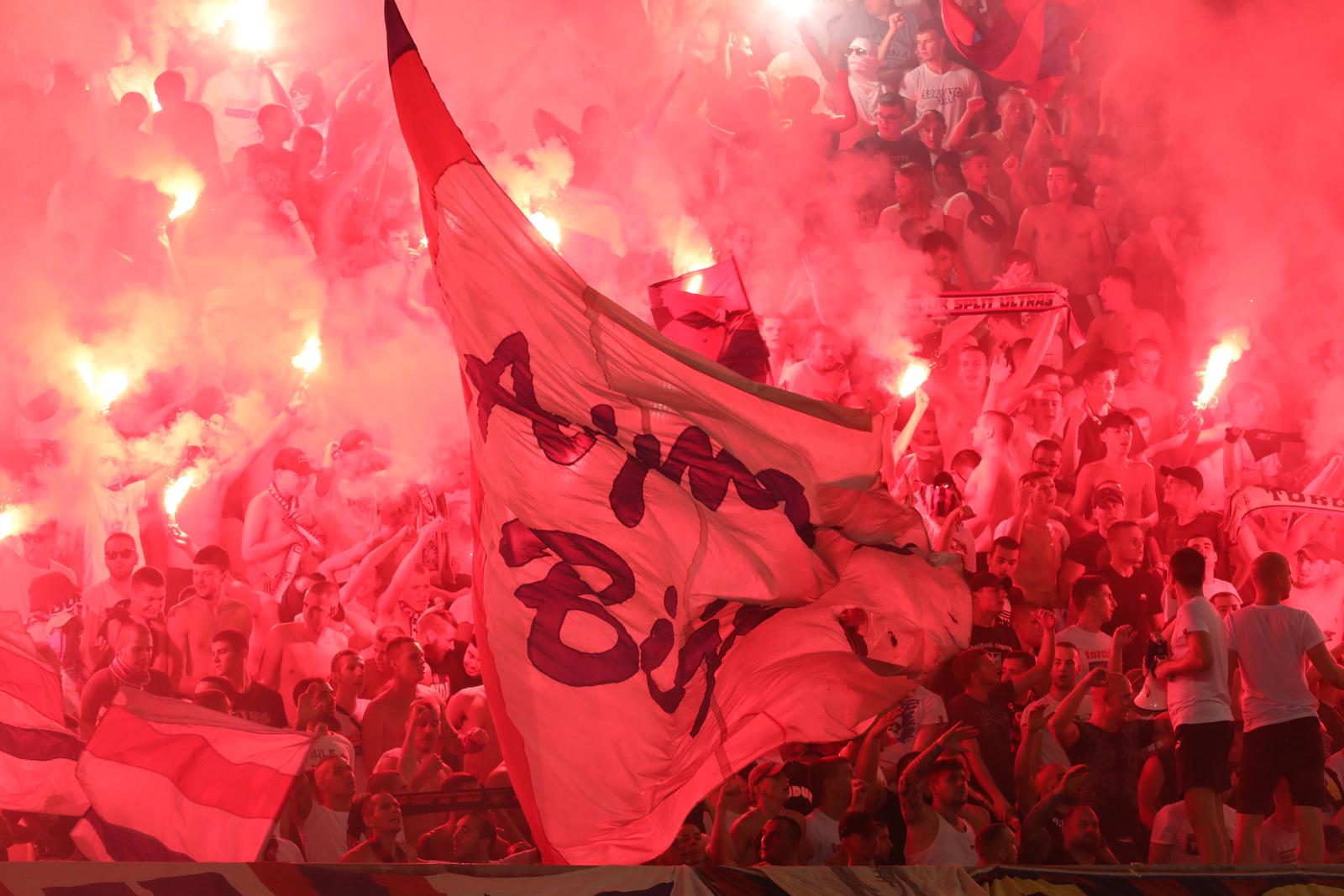 04.08.2024., stadion Poljud, Split - SuperSport HNL, 01. kolo, HNK Hajduk - NK Slaven Belupo. navijaci Hajduka Torcida Photo: Ivo Cagalj/PIXSELL