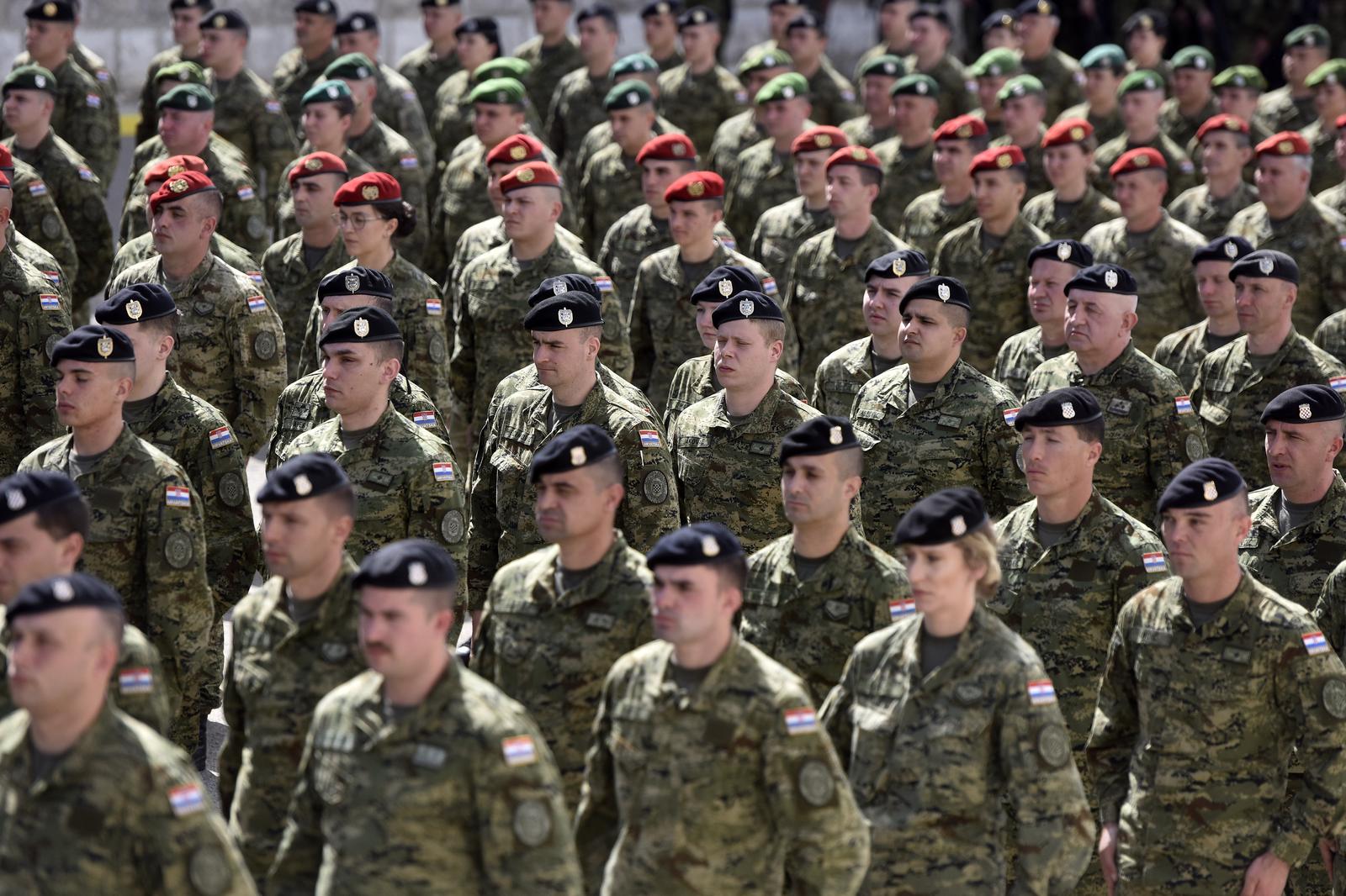 05.04.2024., Knin - Obiljezavanje 17. obljetnice ustrojavanja Gardijske mehanizirane brigade u Kninu, U vojarni 4. gardijske brigade Pauci. Photo: Hrvoje Jelavic/PIXSELL